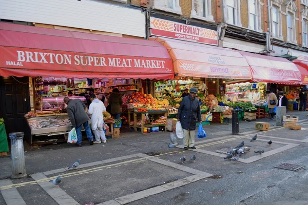 Winkels in Brixton markt — Stockfoto