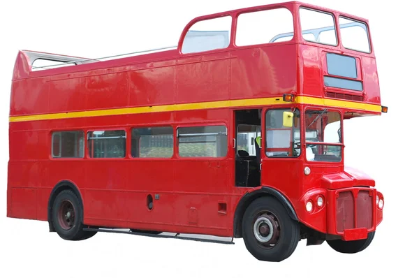 Red open-top bus — Stock Photo, Image