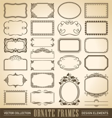 Ornate frames set (vector) clipart