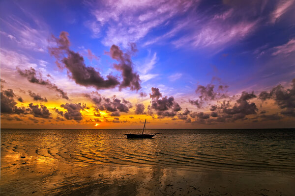 Coast of Mombasa in Kenya