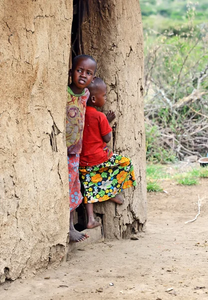 正井マラ、ケニア - 8 月 13 日: 赤ちゃんマサイ族の肖像画。M — ストック写真