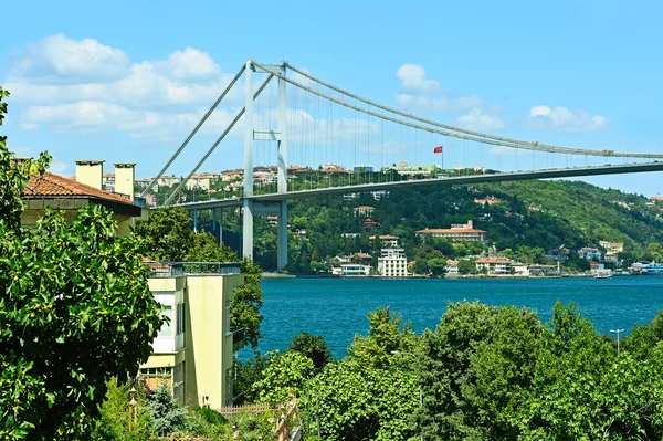 ISTANBUL, August 27, 2015: Driving in the car on the Bosphorus B — Stock Photo, Image