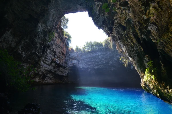 Melissani cave, Kefalonia — Stock Photo, Image