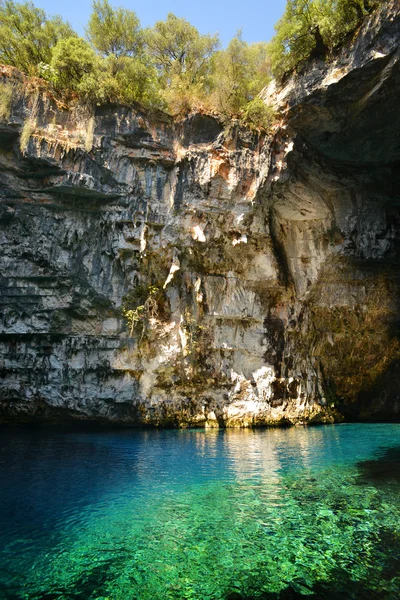 Beroemde Melissani grot — Stockfoto