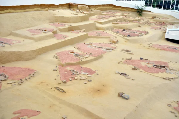 Lepenski vir, weltberühmte archäologische Stätte — Stockfoto