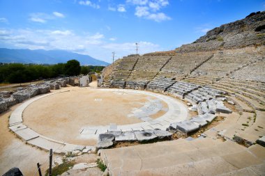 Ancient theatre at Filipi, Greece clipart