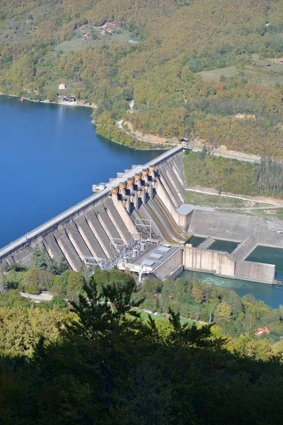 Perucac Serbia October Hydroelectric Power Dam River Drina October 2020 — Stock Photo, Image