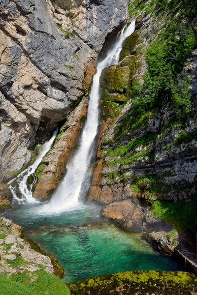 Cachoeira savica — Fotografia de Stock