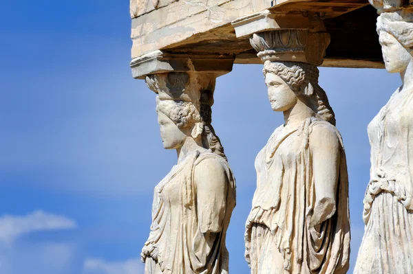 Caryatides v akropoli — Stock fotografie