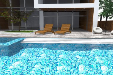 modern konağının 3D render