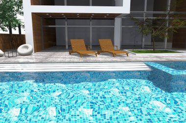 modern konağının 3D render