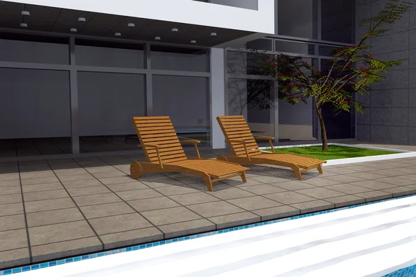 modern konağının 3D render