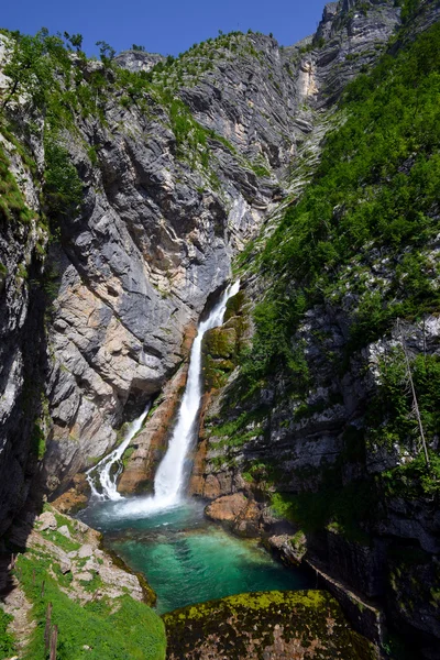 Cachoeira savica — Fotografia de Stock