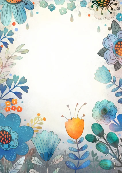 花の背景カード テンプレート — ストック写真
