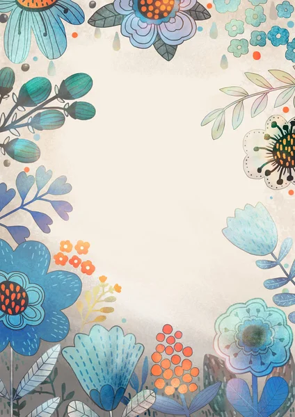 花卉背景卡模板 — 图库照片