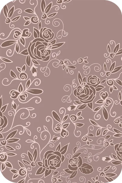 Florale Karte Einladung Bannervorlage Mit Leerraum Vektorillustration Abstraktes Muster — Stockvektor