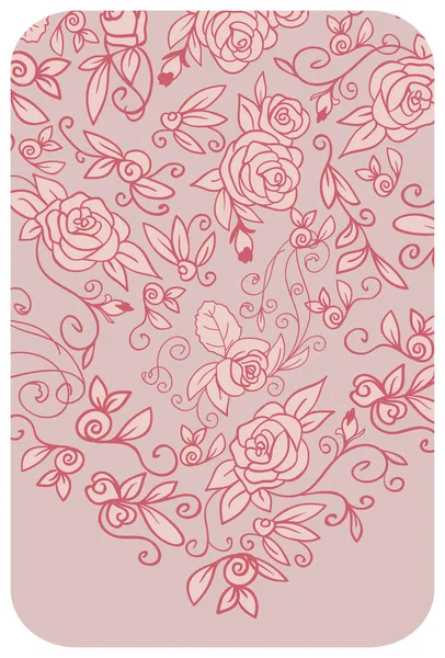 Tarjeta Floral Invitación Plantilla Banner Con Espacio Vacío Ilustración Vectorial — Vector de stock