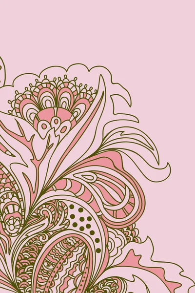 Tarjeta Floral Invitación Plantilla Banner Con Espacio Vacío Ilustración Vectorial — Vector de stock