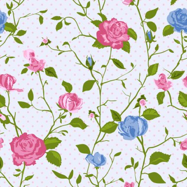 Shabby chic rose background  clipart