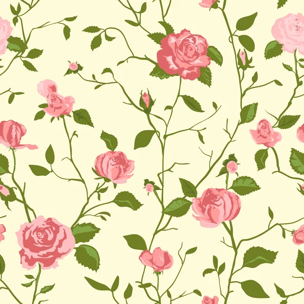 Shabby chic rose background — Stock Vector