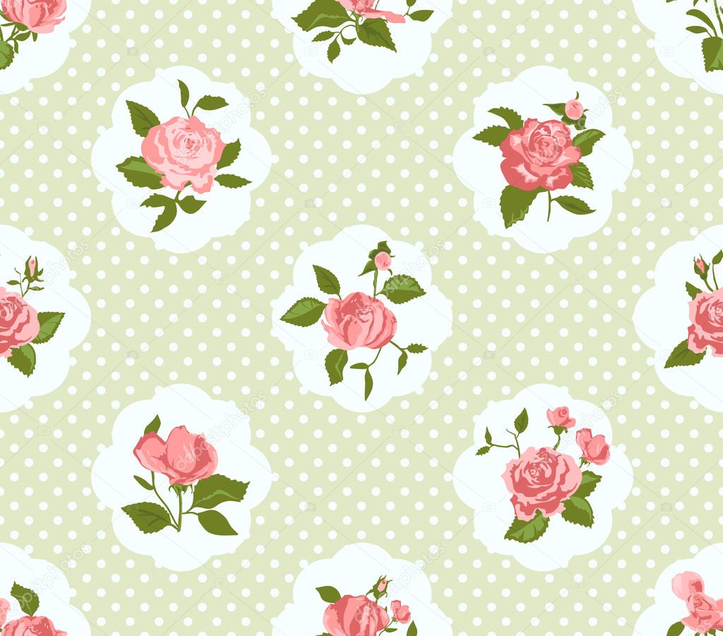 Shabby chic rose background 