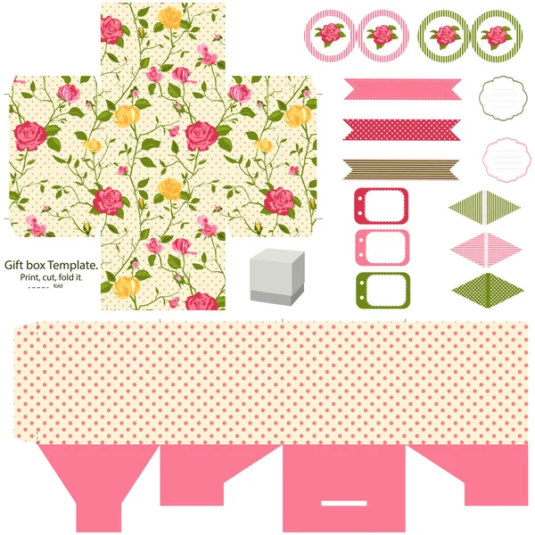 Cottage chic party set — Stock Vector