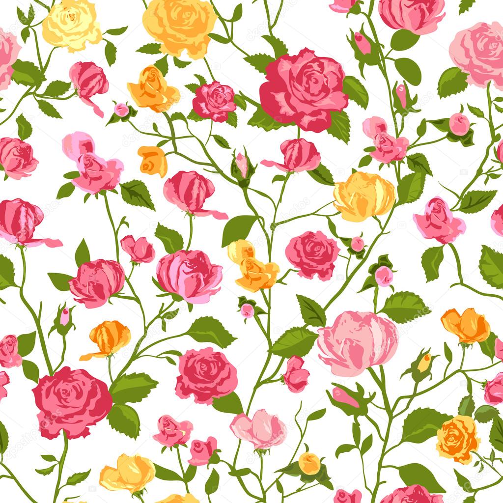 Shabby chic rose background 