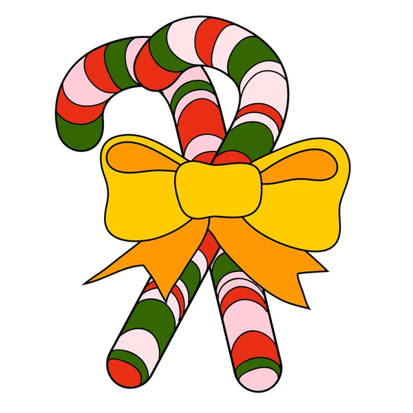 Bastón de caramelo de Navidad — Vector de stock