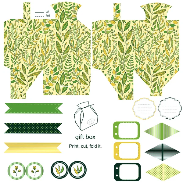 Gift box template  party set — Stock Vector