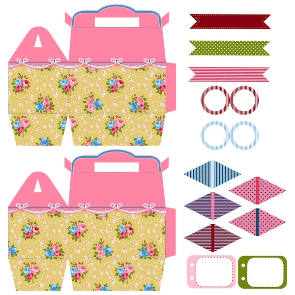 Cottage chique partij set — Stockvector