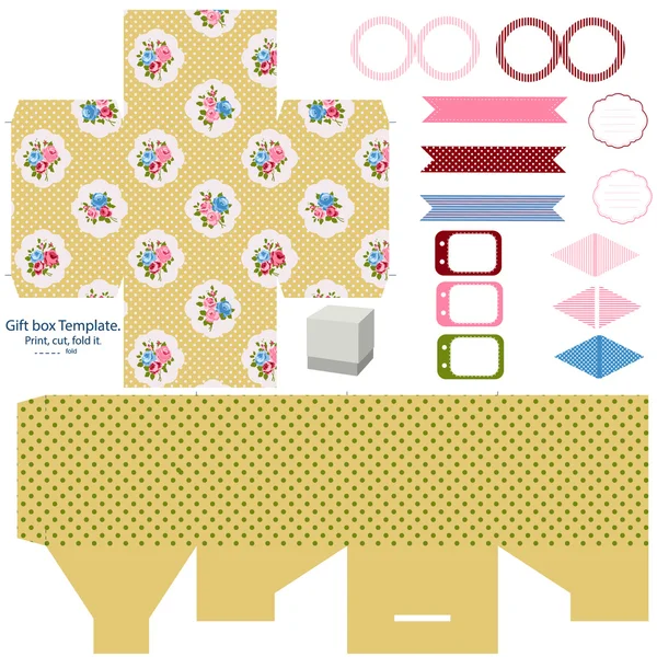 Cottage chic party set — Stock Vector