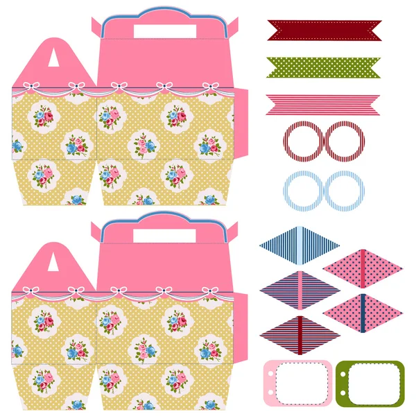 Cottage chique partij set — Stockvector