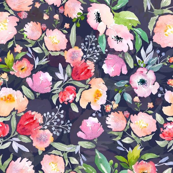 Watercolor floral pattern — Stock Photo, Image