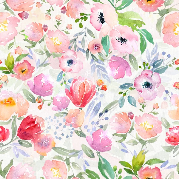 Watercolor floral pattern — Stock Photo, Image