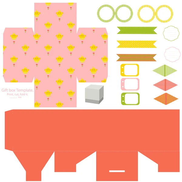 Gift box template  party set — Stock Vector