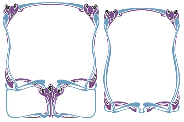 Cadre abstrait vectoriel des fleurs et des plantes liées — Image vectorielle