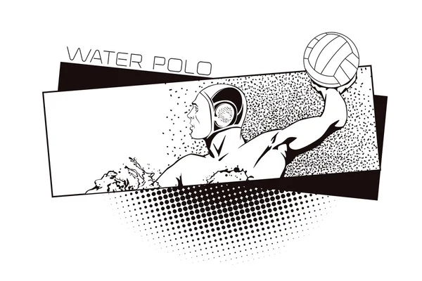 Summer kinds of sports. Water polo — Stock Vector