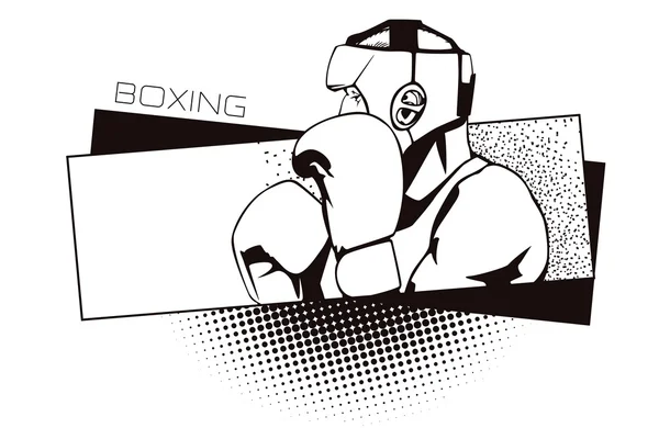 Des sports d'été. Boxe — Image vectorielle