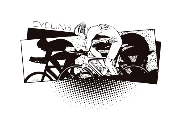 Sommaren typer av sport. Cykling — Stock vektor
