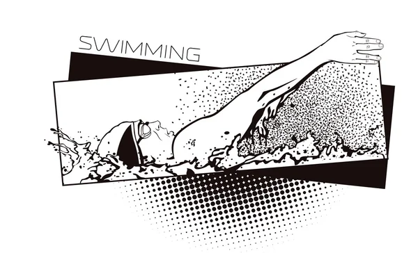 Sommersportarten. Schwimmen — Stockvektor