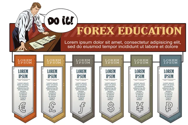 Zakenman. Baas. Infographic voor uw merk. — Stockvector