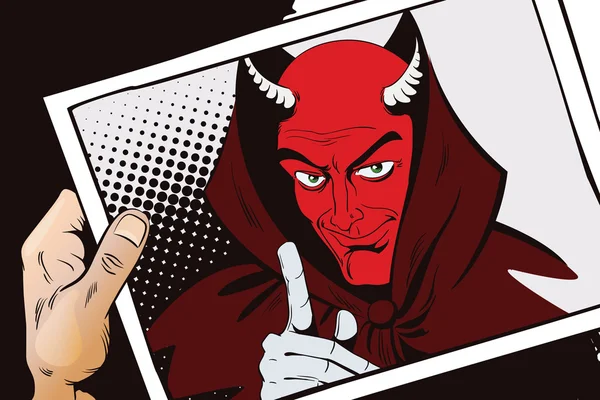 Satanás lembra sobre o Halloween . — Vetor de Stock