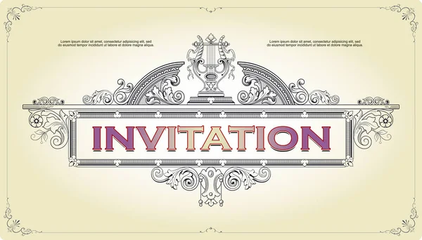 Stock Illustration Vector Template Flyer Invitations Greeting Cards — Stock Vector