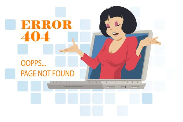 Oops Conceito Negócio Homem Problema Erro Site 404 Página Não — Vetor de Stock