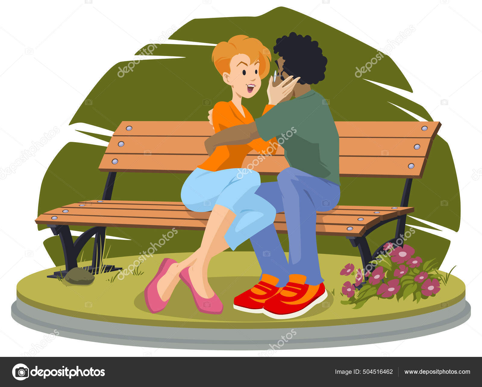 Cartoon couple kissing Vector Art Stock Images | Depositphotos Cartoon couple kissing Vector Art Stock Images | Depositphotos