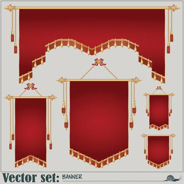 Conjunto de vectores. banners de diferentes formas y tamaños — Vector de stock