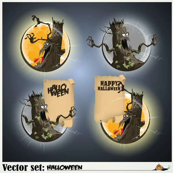 Vektor banners att förbereda semestern halloween — Stock vektor