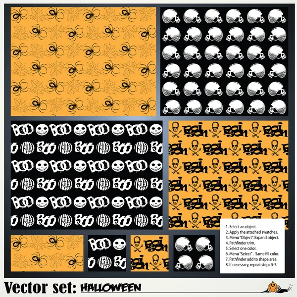 Vector pattern to prepare for the holiday Halloween — Stock Vector