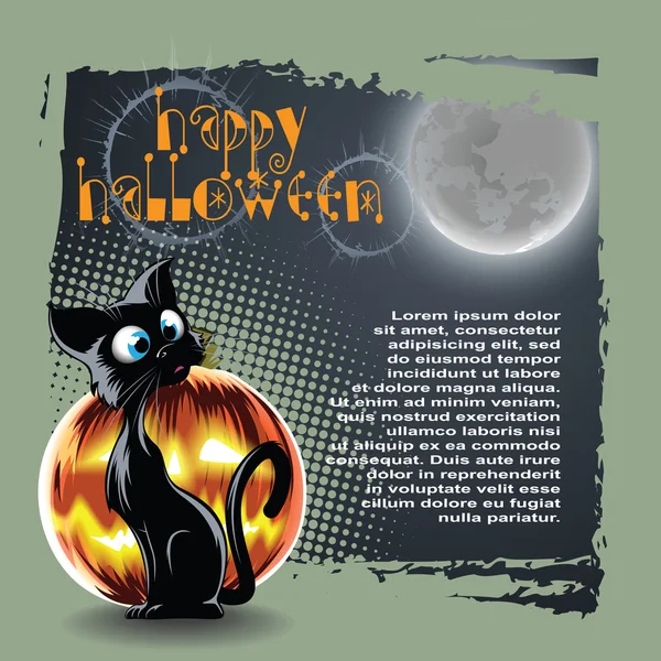 Fondo vectorial sobre un tema de Halloween — Archivo Imágenes Vectoriales