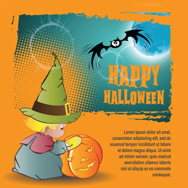 Fond vectoriel sur un thème d'Halloween — Image vectorielle